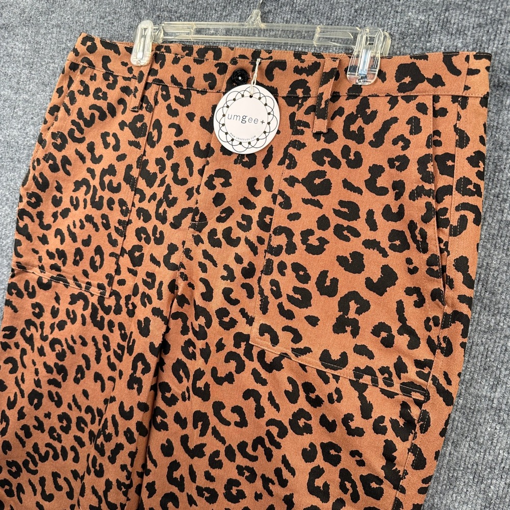 NEW Umgee USA Leopard Print Pants Plus 1XL Tan Black Cheetah Boutique